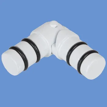 Příslušenství pro garnýž Spojka rohová pro tyč 16mm - bílá