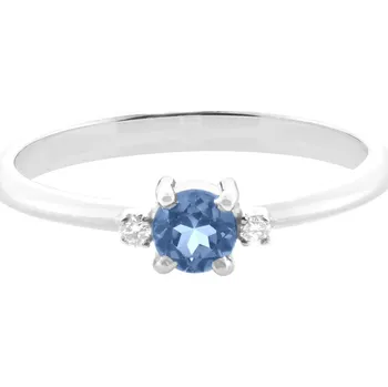 Prsten Zlatý prsten s topazem a diamanty 13ZP2100046A
