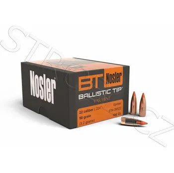 Příslušenství pro sportovní střelbu Střely Nosler Ballistic Tip Varmint .22 cal, dia .224, 50grs