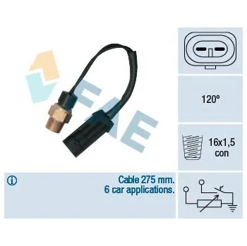 Čidlo automobilu Snímač, teplota chladiva FAE 34380