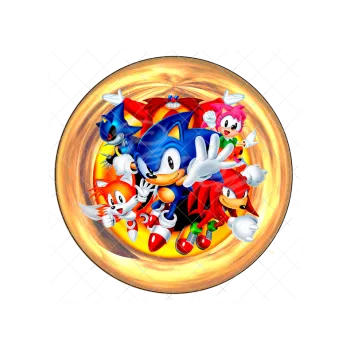 Jedlá dekorace na dort SONIC zlatý, VARIANTA Jedlý papír 1705