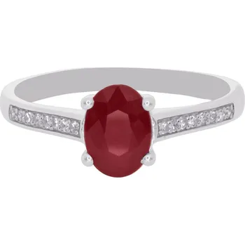 Prsten Zlatý prsten s rubínem a diamanty FR8627RB