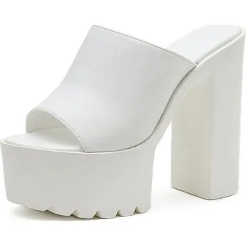 Dámské pantofle Letní boty pantofle na platformě GoodDayGirl Fashion Barva: Bílá, Velikost: 38