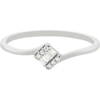 Prsten Dámský prsten z bílého zlata s diamanty R6567