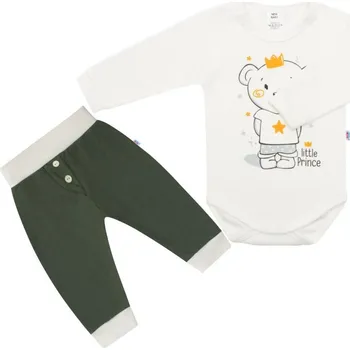 Kojenecká souprava 2-dílná bavlněná souprava New Baby Funny smetanovo-zelená 80 (9-12m)