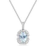 Přívěsek SILVERINO se zirkony a modrým topazem SP07881-1