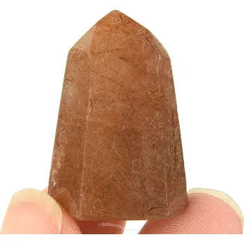 Přírodní kámen Záhněda s rutilem špice mini z Madagaskaru 13g
