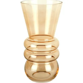 Váza Skleněná váza střední vanilkově žlutá Present Time (Barva-vanilkově žlutá)