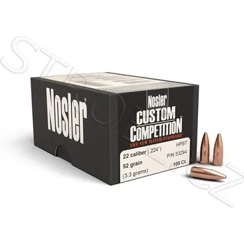 Příslušenství pro sportovní střelbu Střely Nosler Custom Competition .22 cal, dia .224, 52grs
