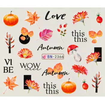 Lak na nehty BIO NAILS Vodolepka BN-2366 podzim a nápisy