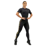 Nebbia Dámský sportovní overal INTENSE Focus 823 černo, zlatý - XS