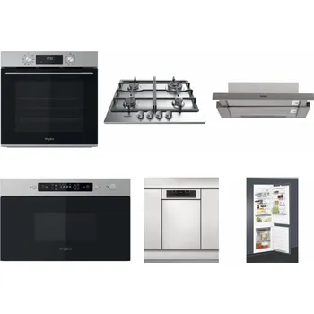 Set domácích spotřebičů WHIRLPOOL OMK58CU1SX + WHIRLPOOL TKRL 661 IX EU + WHIRLPOOL AKR 5390/1 IX + WHIRLPOOL MBNA910X + WHIRLPOOL WSBO 3O34 PF X + WHIRLPOOL ART 65031