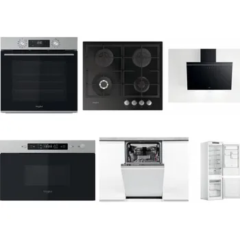 Set domácích spotřebičů WHIRLPOOL OMK58CU1SX + WHIRLPOOL GOFL 629/NB + WHIRLPOOL AKR 62F LT K + WHIRLPOOL MBNA910X + WHIRLPOOL WSIO 3O34 PFE X + WHIRLPOOL WHC18 T311