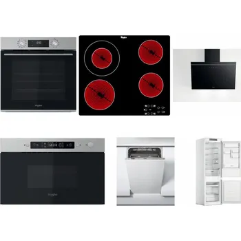 Set domácích spotřebičů WHIRLPOOL OMK58CU1SX + WHIRLPOOL AKT 8130/NE + WHIRLPOOL AKR 62F LT K + WHIRLPOOL MBNA910X + WHIRLPOOL WSIC 3M27 C + WHIRLPOOL WHC18 T311
