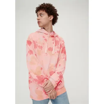 Pánská mikina Q/S s.Oliver pánská batikovaná mikina lososová Velikost: L