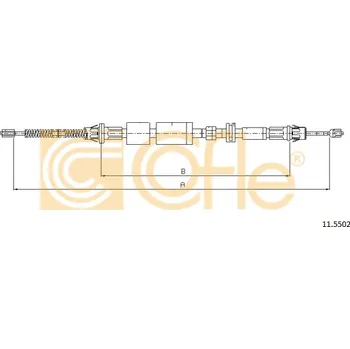 Lanko parkovací brzdy COFLE Tažné lanko, parkovací brzda 115502