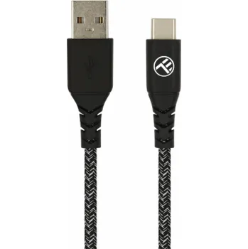 Datový kabel Tellur Green Data cable USB to Type-C 3A 1m nylon black