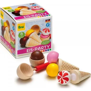 Dřevěná hračka Erzi - Německo Set potravin zmrzlina