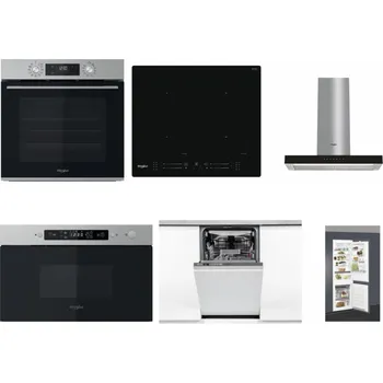 Set domácích spotřebičů WHIRLPOOL OMK58CU1SX + WHIRLPOOL WL S7260 NE + WHIRLPOOL WHBS 62F LT K + WHIRLPOOL MBNA910X + WHIRLPOOL WSIO 3O34 PFE X + WHIRLPOOL ART 66112
