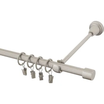 Garnýž kovová 100 cm rýhovaná jednořadá 16 Válec chrom mat