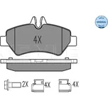 MEYLE Sada brzdových destiček, kotoučová brzda 0252919019
