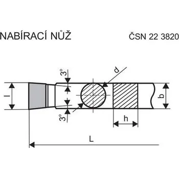 Příslušenstí k soustruhu Denas Soustružnický nůž nabírací revolverový kruhový průřez 20 x 100 H10 - DN3820-20X100H10