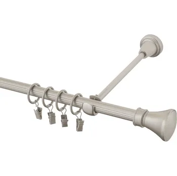 Garnýž Garnýž kovová 220 cm rýhovaná jednořadá 16 Koloseo chrom mat