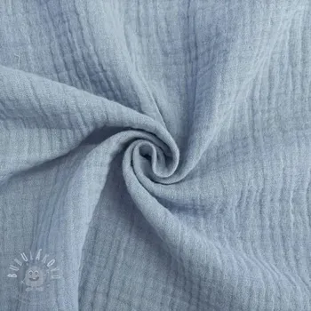 Dvojitá gázovina/mušelín blue
