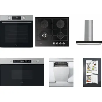 Set domácích spotřebičů WHIRLPOOL OMK58CU1SX + WHIRLPOOL GOFL 629/NB + WHIRLPOOL WHBS 62F LT K + WHIRLPOOL MBNA910X + WHIRLPOOL WSIC 3M27 C + WHIRLPOOL ART 65031