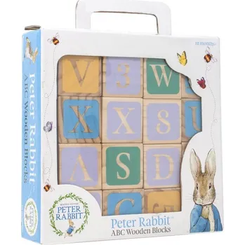 Hračka pro nejmenší Rainbow Designs Limited Rainbow Dřevěné obrázkové kostky králíka Petra