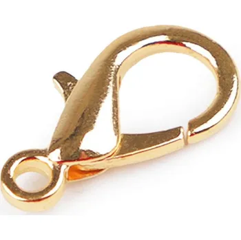 Kovová karabinka průvlek 2,5 mm, barva 3 žluté zlato