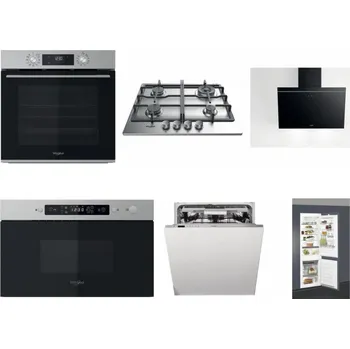 Set domácích spotřebičů WHIRLPOOL OMK58CU1SX + WHIRLPOOL TKRL 661 IX EU + WHIRLPOOL AKR 62F LT K + WHIRLPOOL MBNA910X + WHIRLPOOL WIO 3T133 PLE + WHIRLPOOL ART 66112