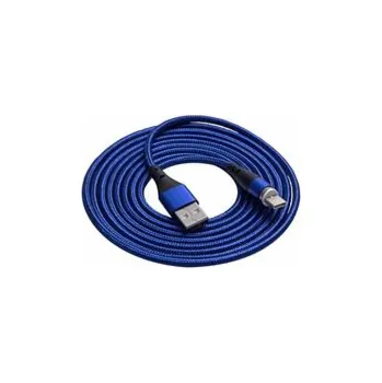 Datový kabel Akyga AK-USB-43 USB 2.0, USB A vidlice, USB C vidlice, niklovaný, 2m, modrý Akyga kabel USB A / USB type C 2m magnetic