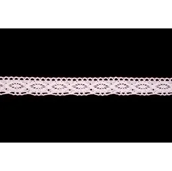 Krajka Krajka bavlněná 75624 paličkovaná šíře 20mm bílá (30m/bal.)