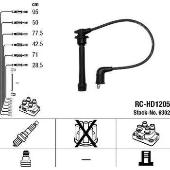 Zapalovací kabel NGK Sada kabelů pro zapalování 6302