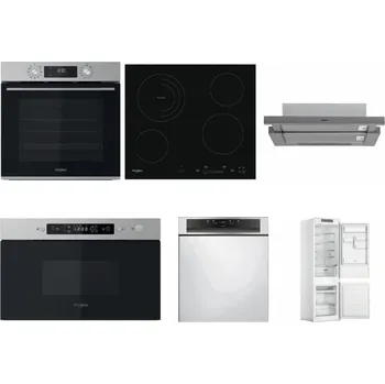 Set domácích spotřebičů WHIRLPOOL OMK58CU1SX + WHIRLPOOL AKT 8900 BA + WHIRLPOOL AKR 749/1 IX + WHIRLPOOL MBNA910X + WHIRLPOOL WBC 3C34 PF X + WHIRLPOOL WHC18 T311