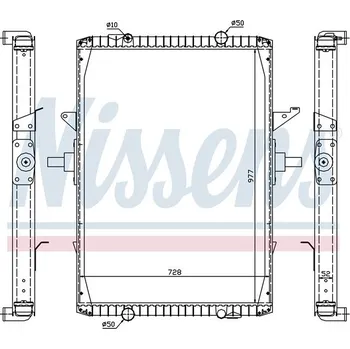 Motor automobilu Chladič vody Renault MAGNUM (90-) 977x689x48 kompl.