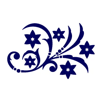 Samolepící dekorace SAMOLEPKA Květina dekor 041 pravá (23 - tmavě modrá) NA AUTO, NÁLEPKA, FÓLIE, POLEP, TUNING, VLASTNÍ TEXT, TISK, AUTOSAMOLEPKY.cz, POLEPY, OBRÁZEK, LOGO, SAMOLEPKY