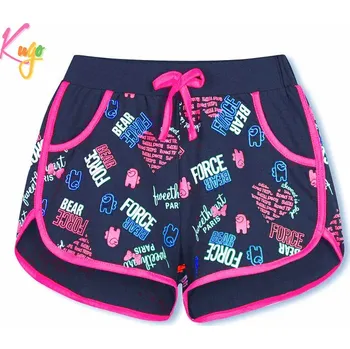 Dívčí kraťasy DÍVČÍ ŠORTKY tm.modré Kugo TM6210 (Dívčí letní šortky Kugo)