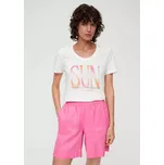 s.Oliver dámské triko s potiskem 02D0 bílé Velikost: 32