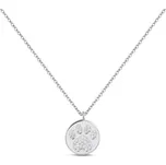 NUBIS® Střibrný náhrdelník kolečko - psí tlapka - NB-2128