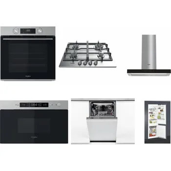 Set domácích spotřebičů WHIRLPOOL OMK58CU1SX + WHIRLPOOL TKRL 661 IX EU + WHIRLPOOL WHBS 62F LT K + WHIRLPOOL MBNA910X + WHIRLPOOL WSIO 3O34 PFE X + WHIRLPOOL ART 65031