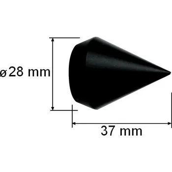 Koncovka pro tyč 16mm Hrot - černá
