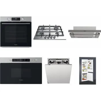 Set domácích spotřebičů WHIRLPOOL OMK58CU1SX + WHIRLPOOL TKRL 661 IX EU + WHIRLPOOL AKR 5390/1 IX + WHIRLPOOL MBNA910X + WHIRLPOOL WIO 3T133 PLE + WHIRLPOOL ART 65031