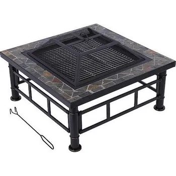 Ohniště Strend Pro Grill, kovové, čtvercové, 81x81x50 cm 2172136