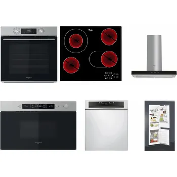 Set domácích spotřebičů WHIRLPOOL OMK58CU1SX + WHIRLPOOL AKT 8190/BA + WHIRLPOOL WHBS 62F LT K + WHIRLPOOL MBNA910X + WHIRLPOOL WBC 3C34 PF X + WHIRLPOOL ART 65031