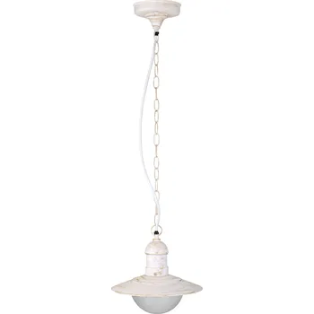 Venkovní osvětlení Avide AOLHE27-IMP-AW IMPERIAL - Venkovní závěsné svítidlo v antické bílé barvě, 1 x E27, IP44 42445 (Venkovní závěsná lampa na řetězu, antická bílá)