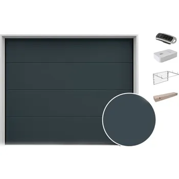 Garážová vrata DoorHan Garážová vrata s pohonem | Hladká antracit RAL 7016, bez drážky Šířka stavebního otvoru (mm): 2750, Výška stavebního otvoru (mm): 2030