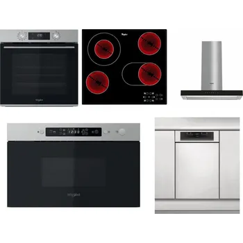 Set domácích spotřebičů WHIRLPOOL OMK58CU1SX + WHIRLPOOL AKT 8190/BA + WHIRLPOOL WHBS 62F LT K + WHIRLPOOL MBNA910X + WHIRLPOOL WSBO 3O34 PF X