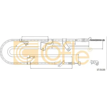 Lanko parkovací brzdy COFLE Tažné lanko, parkovací brzda 175133